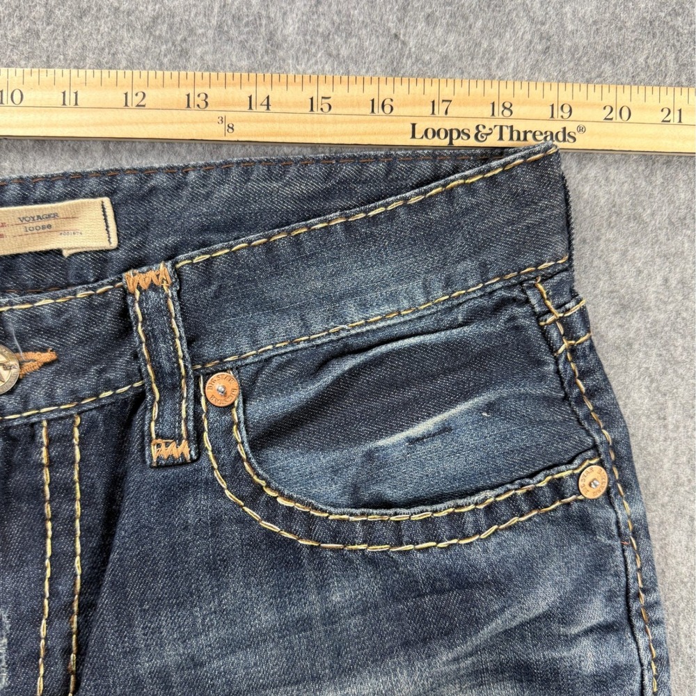 Big Star Voyager Loose Jeans Mens 38x34 Blue Dark Wash Limited Baggy Vintage - Picture 3 of 12